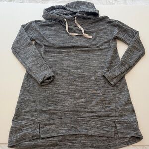 Mossimo Supply Co Gray Marled Hoodie Sweatshirt Medium Drawstring